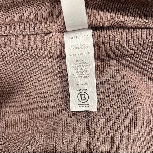 Athleta Light Brown/Pink Stretchy Long Midi Cardigan Sweater Women’s Size Large - Picture 7 of 8